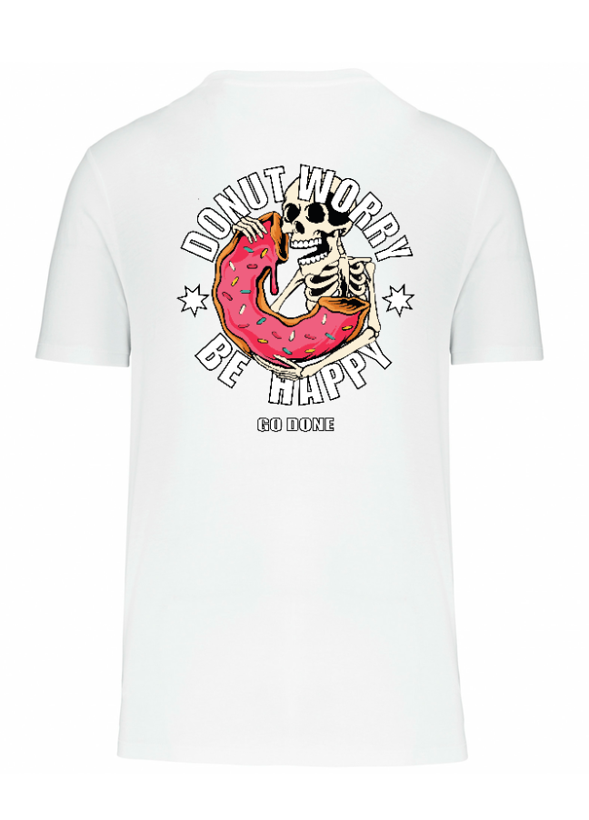 DONUT WORRY.BE HAPPY.White