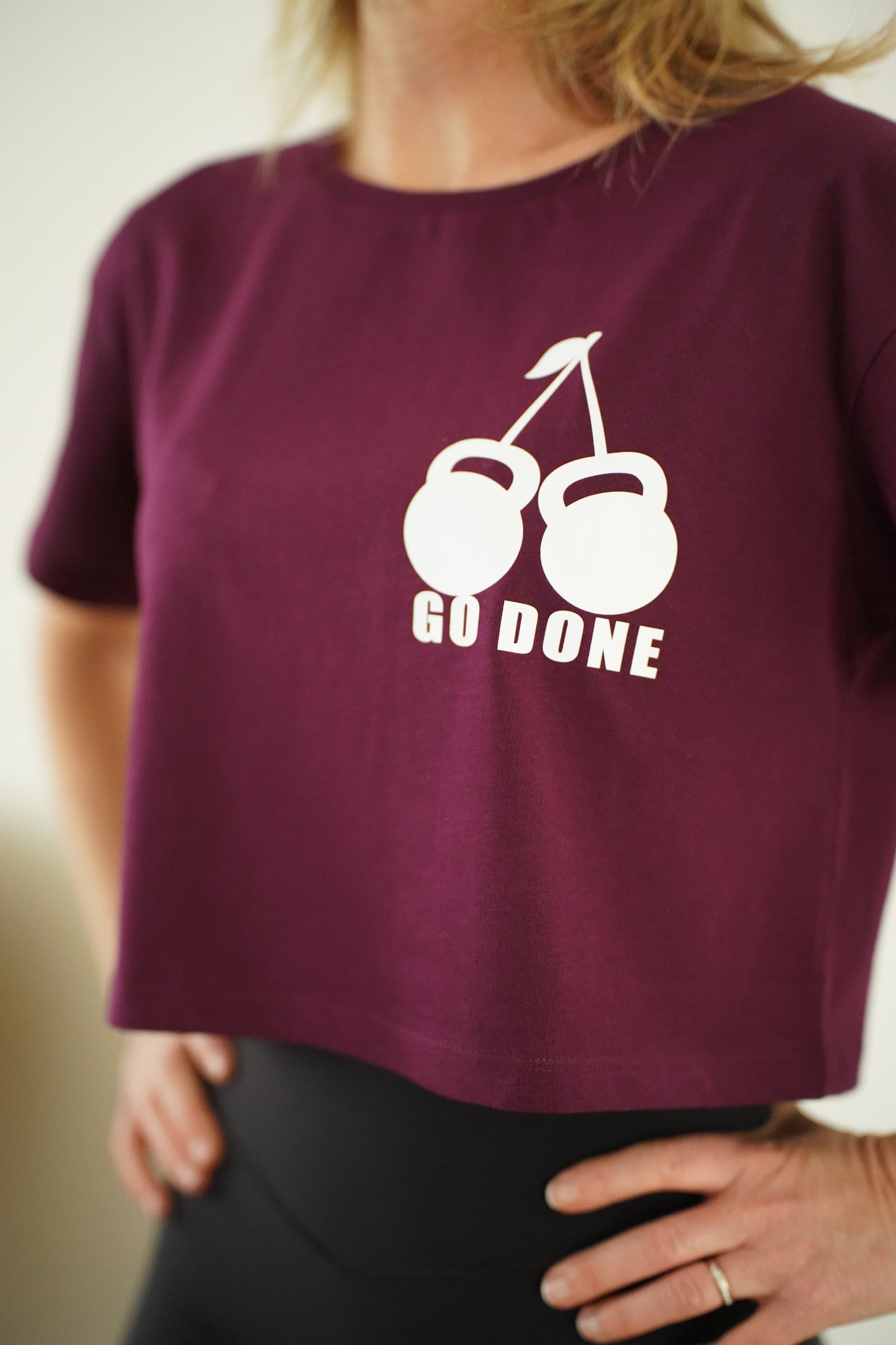 Crop top Cherry Mood Burgundy