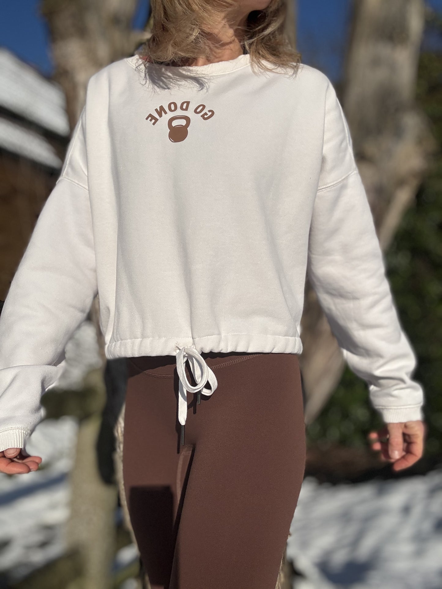 Sweat Crop top fushia