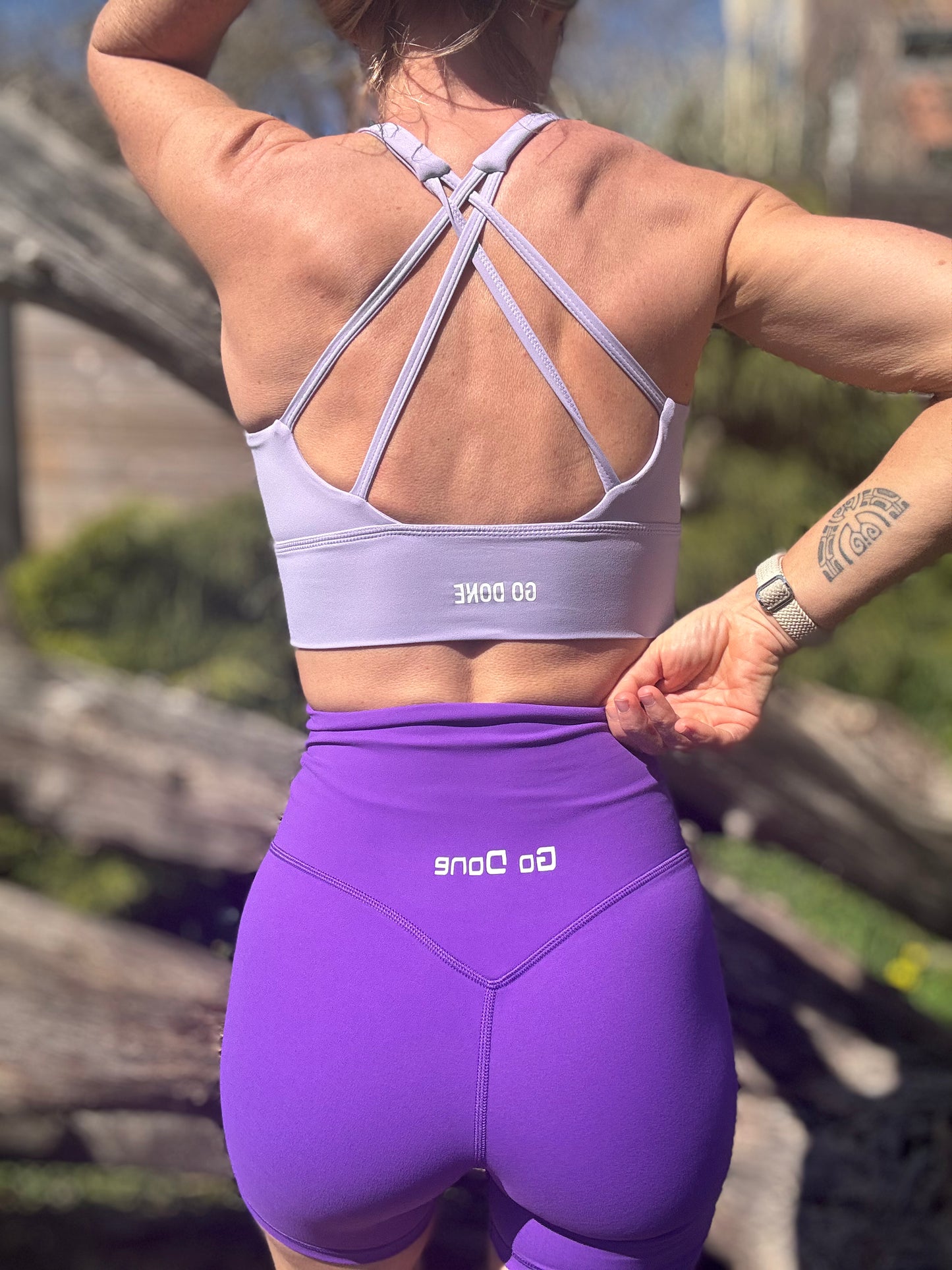Short biker mauve