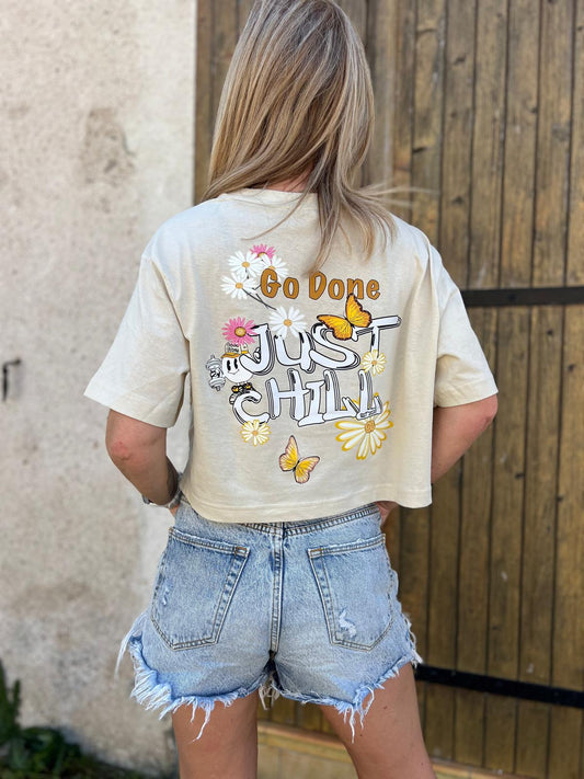 Just Chill crop top blanc crème
