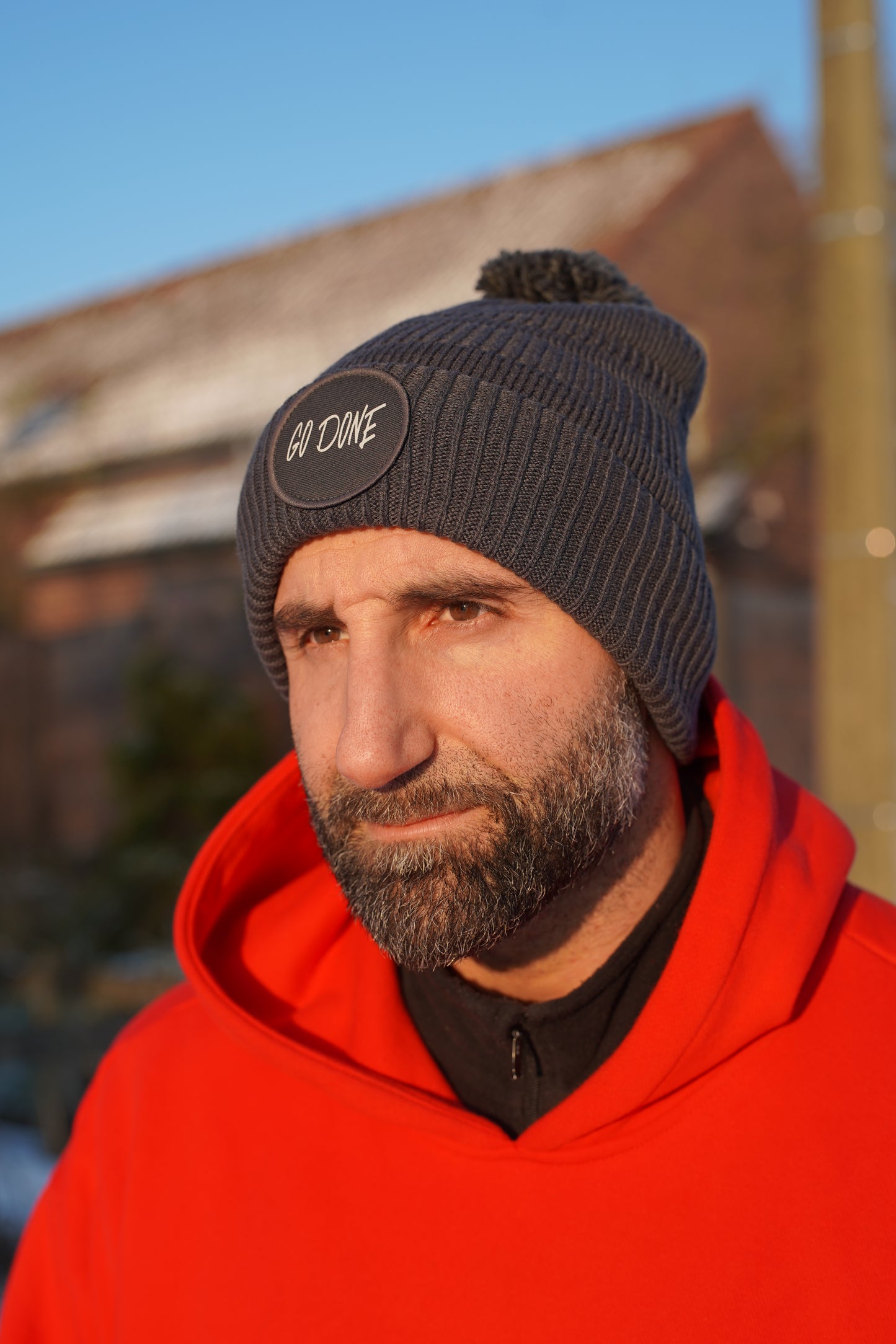 Bonnet d'hiver pompon bleu Royal unisexe