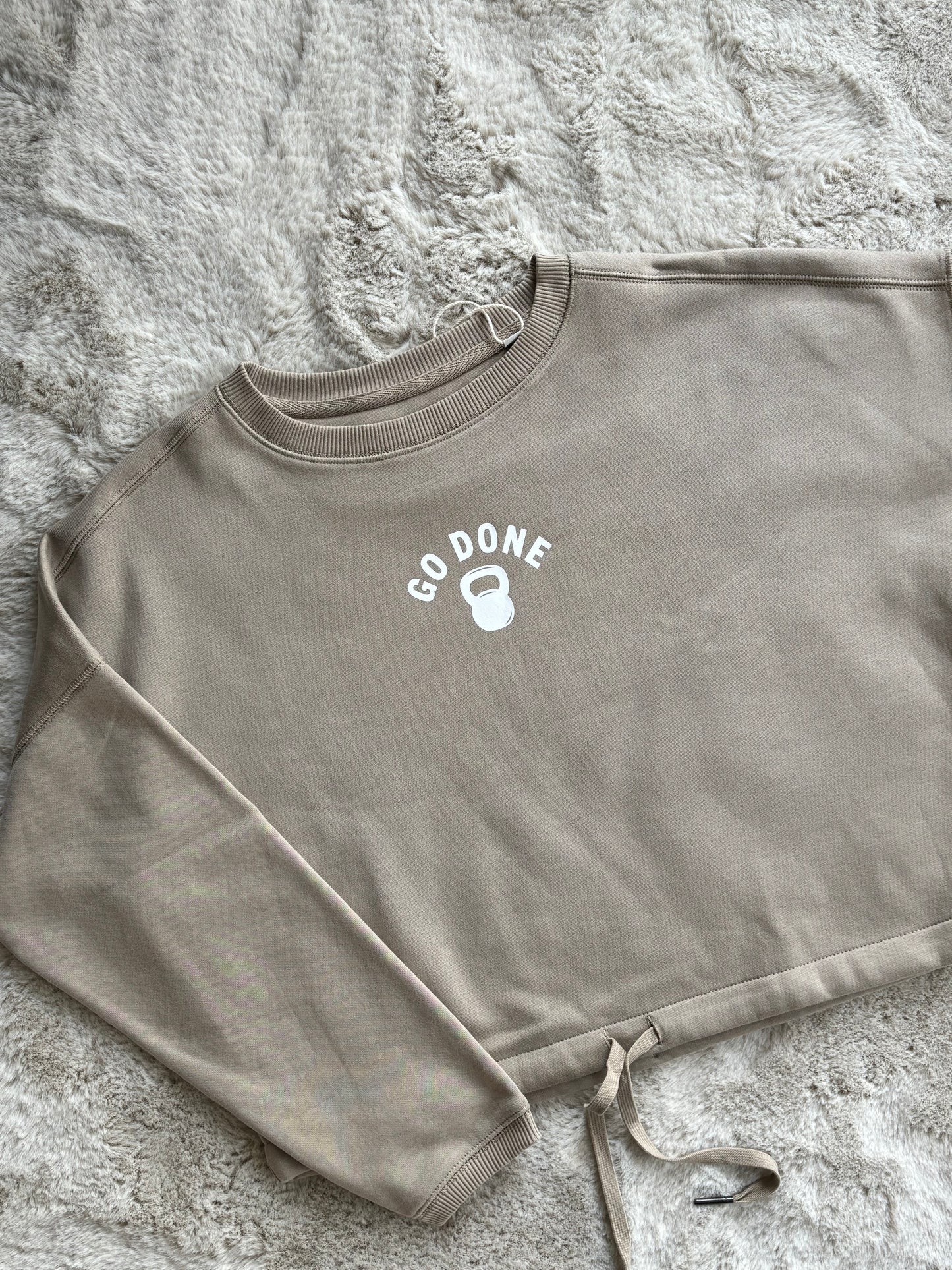 Sweat Crop top crème