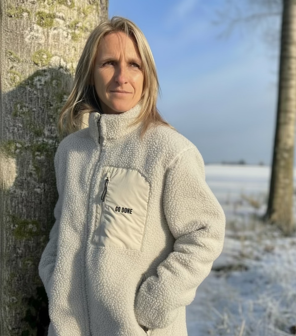 Veste Sherpa beige unisexe