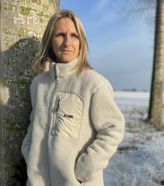 Veste Sherpa beige unisexe