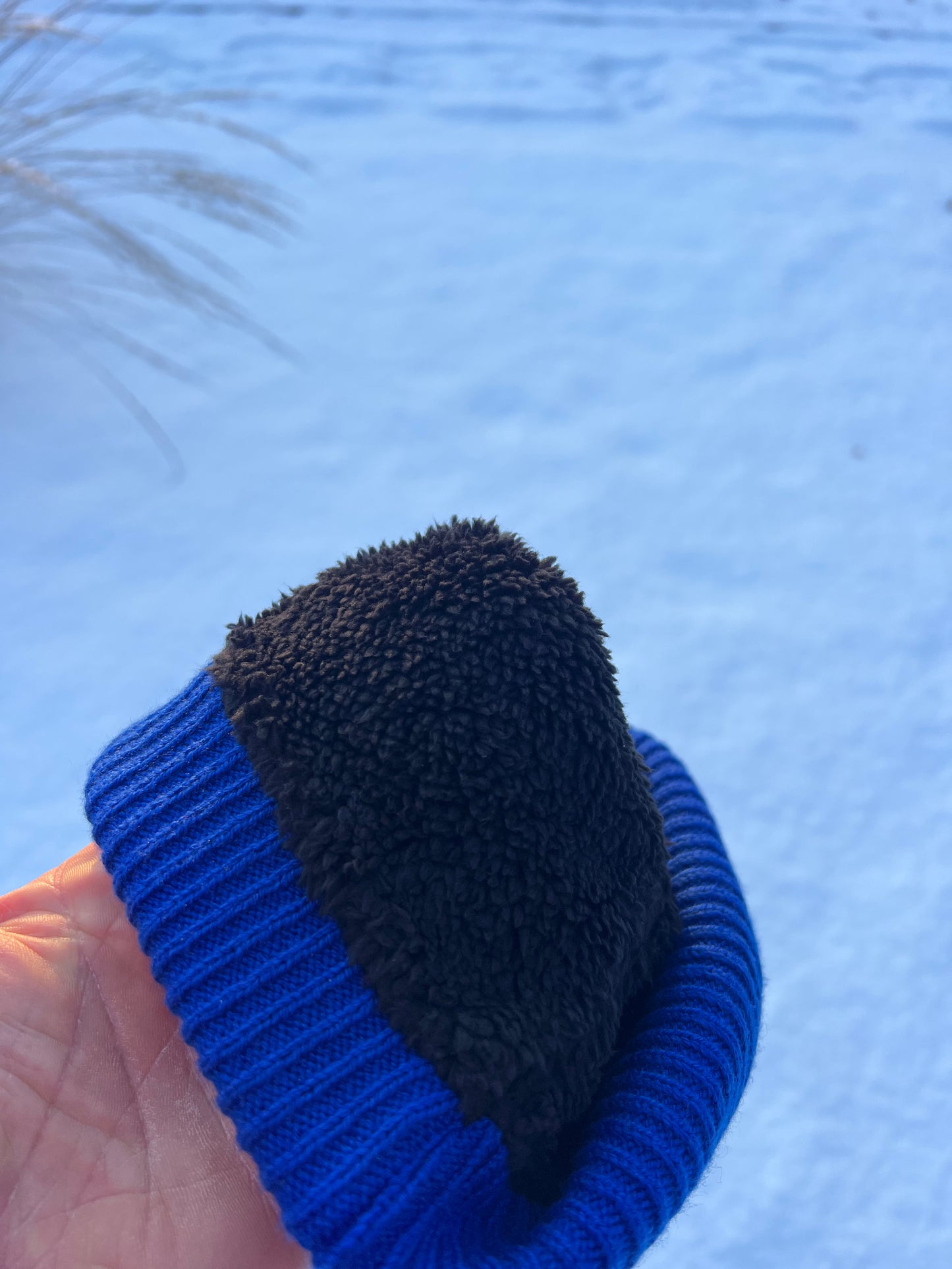 Bonnet d'hiver pompon bleu Royal unisexe