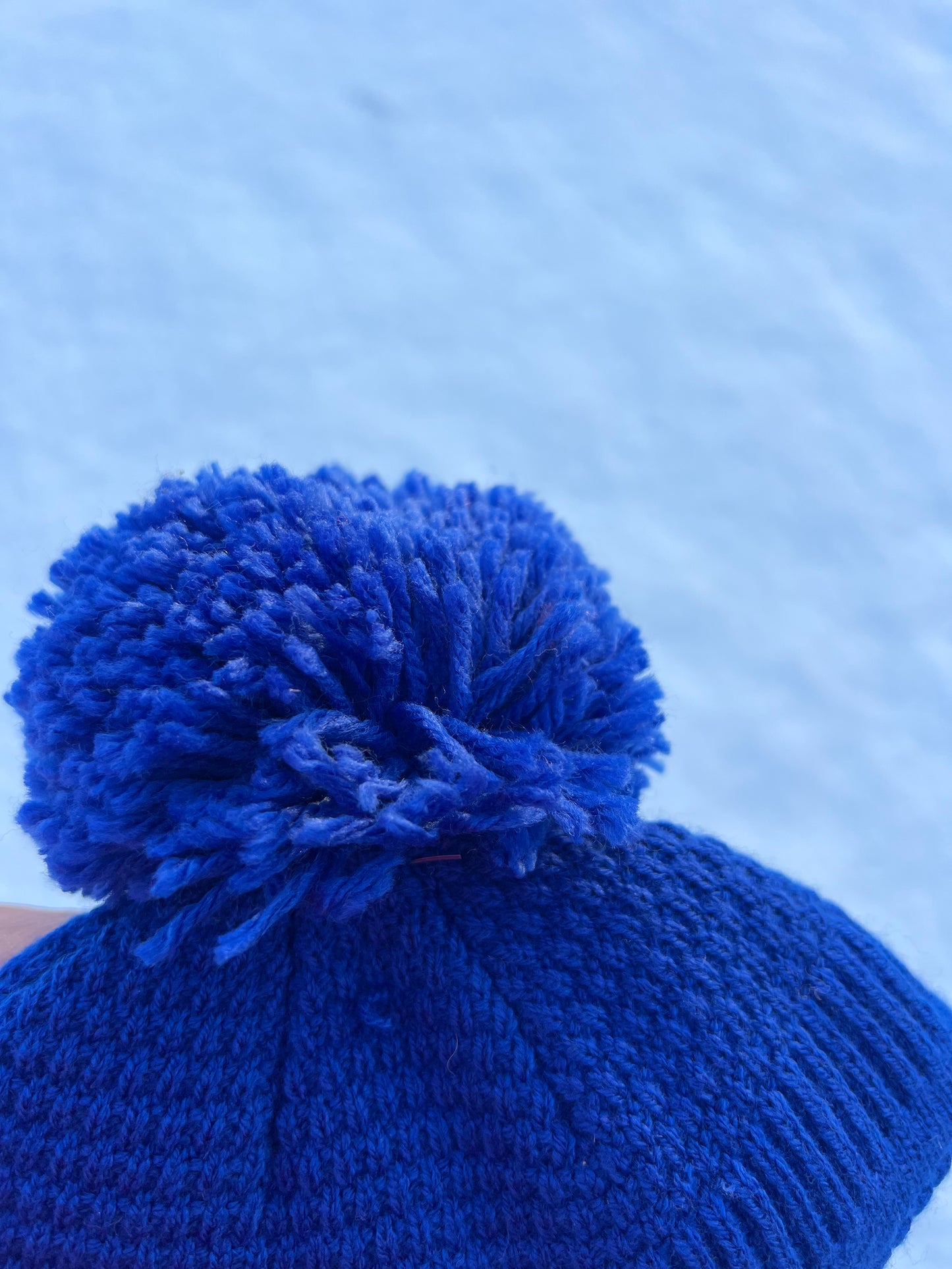Bonnet d'hiver pompon bleu Royal unisexe